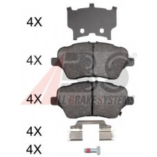 Колодка гальм. диск. FORD TOURNEO 1.0-1.6 2014-, FIESTA VI 1.6 2013 - передн. (вир-во ABS)