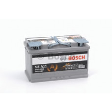 Акумулятор 80Ah-12v BOSCH AGM (S5A11) (315x175x190),R,EN800