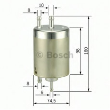 Фільтр паливний MB W210 2.4-4.3 97- (вир-во BOSCH)