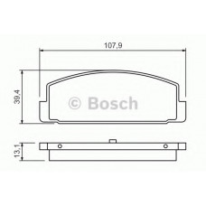 Колодка гальм. диск. MAZDA 323 FV (BA, BJ), 626 III задн. (вир-во Bosch)