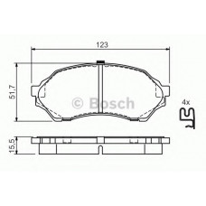 Колодки гальмівні (передні) Mazda 323 98-04