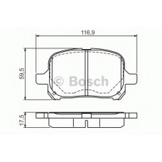 Колодка гальм. диск. TOYOTA CAMRY 2.2, 3.0 24V, 3.0 V6 99-01 передн. (вир-во Bosch)