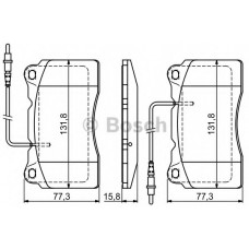 Колодки гальмівні (передні) Citroen C8/Peugeot 607/608 00- (Brembo) (з датчиками)