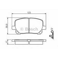 Колодки гальмівні (передні) Toyota Avensis/Corolla 01-10 (Akebono)