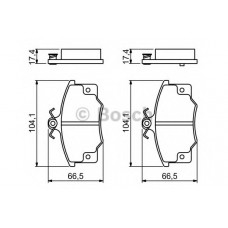 Колодки гальмівні (передні) Renault 12 70-76/Fiat Punto/Panda 93-06