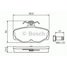 Колодка гальм. диск. FORD SCORPIO задн. (вир-во Bosch)
