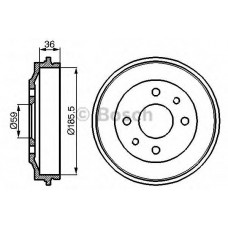 Барабан гальмівний (задній) Fiat Uno/Fiorino 77-06/Seat Ibiza/Malaga 85-93