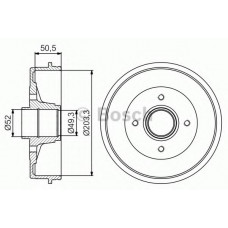 Барабан гальмівний (задній) Nissan Marth 02-/Micra 02-10/Note 1.0-1.6 06-13 (203.3x50)