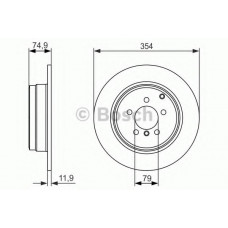 Диск гальмівний (задній) Land Rover Range Rover 02-12 (354x12)