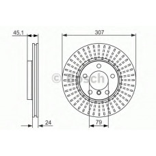 Диск гальмівний (передній) Mini R60/R61 10-16 (307x24) (з покриттям)(вентил.)