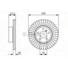 Диск гальмівний (передній) BMW X3 (F25)/X4 (F26) 10- (328x28) B47/N20/N47/N57