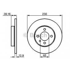 Диск гальмівний (передній) VW Caddy 95-04/Passat 88-97/Golf 92-02 (256x13)