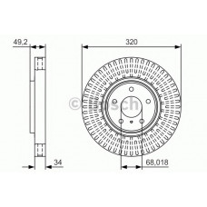Диск гальмівний NFINITI FX35, FX45 3.5I, 4.5I 24V 03.01 - передн. (вир-во Bosch)
