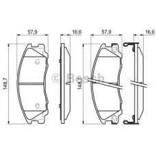 Колодки гальмівні (передні) Hyundai Terracan 01-06