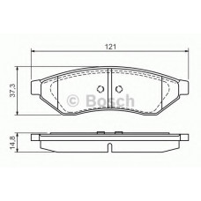 Колодка гальм. диск. CHEVROLET EPICA, EVANDA 2.0, 2.5 задн. (вир-во Bosch)