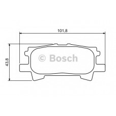 Колодка гальм. диск. LEXUS RX, задн. (вир-во Bosch)