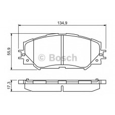 Колодка гальм. диск. TOYOTA AURIS, RAV 4 передн. (вир-во Bosch)