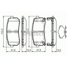 Колодки гальмівні (задні) Hyundai H-1/ix55 07-/Kia Carnival 06-