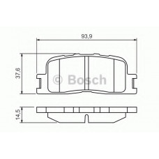 Колодка гальм. диск. TOYOTA CAMRY (_V20), CAMRY (_V30) задн. (вир-во Bosch)