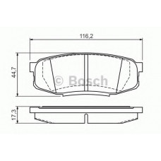 Колодка гальм. диск. TOYOTA LAND CRUISER UZJ200 07 - задн. (вир-во Bosch)