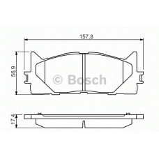 Колодка гальм. диск. TOYOTA CAMRY передн. (вир-во Bosch)