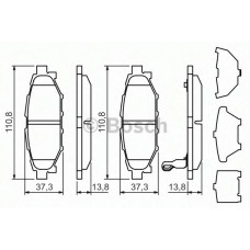 Колодки гальмівні (задні) Subaru Forester/Impreza 08-/Legacy 03-14/Outback 03-/Toyota GT 12-