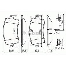 Колодки гальмівні (задні) Audi A8 09- / A7 Sportback 13-18 (Lucas) Q+ (з датчиками)