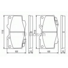 Колодки гальмівні (передні) Toyota Hilux 97-15