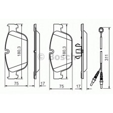 Колодки гальмівні (передні) Citroen C4/C5/C6/Peugeot 308/407/508 09-