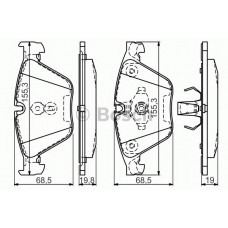 Колодки гальмівні (передні) BMW 5 (F10/F11)/6 (F06/F12/F13) 09-16