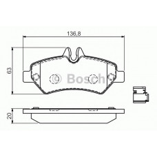 Колодки гальмівні (задні) MB Sprinter 209-319CDI/VW Crafter 06-
