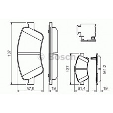 Колодки гальмівні (передні) Toyota Auris 06-12/Corolla 06-14 (з прижимною пластиною)