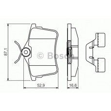 Колодки гальмівні (задні) Citroen Berlingo/Peugeot 308/Partner 08- (з прижимною пластиною)