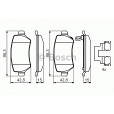Колодки гальмівні (задні) Opel Astra G/H/ Combo 01- /Kia Venga (Lucas) (з прижимною пластиною)