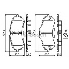 Колодки гальмівні (передні) Citroen Berlingo 18-/Peugeot 308 13-/Partner 18-