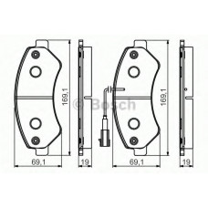 Колодки гальмівні (передні) Citroen Jumper/Fiat Ducato/Peugeot Boxer 06- (+датчик)