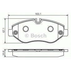 Колодка гальм. диск. MB/VW SPRINTER/VITO/CRAFTER передн. (вир-во Bosch)