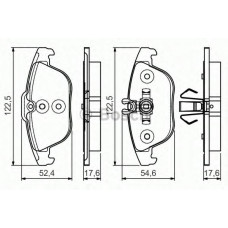 Колодка гальм. диск. MB C-CLASS(W204) 180-350 07-, GLK-CLASS200-350 08- задн. (вир-во Bosch)