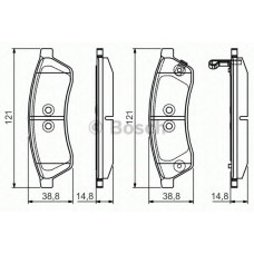 Колодки гальмівні (задні) Chevrolet Epica 05-11