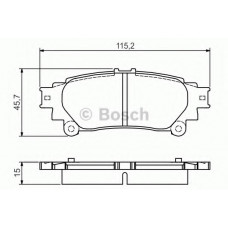 Колодка гальм. диск. LEXUS RX450H,450 AWD,350 AWD 04/09 - задн. (вир-во Bosch)