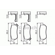 Колодки гальмівні (задні) Honda Civic V/VI 91-01/CRX II/Prelude III 87-92/Rover 93-05