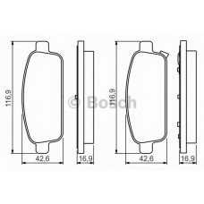 Колодка гальм. диск. CHEVROLET CRUZE, ORLANDO передн./задн. (вир-во Bosch)