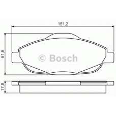 Колодка гальм. диск. PEUGEOT 3008, 308, CC, SW передн. (вир-во Bosch)