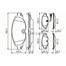 Колодки гальмівні (передні) Audi A3/Q2/Q3/Seat/Skoda Octavia/Kodiaq/VW Golf/Passat B8 12- (+датчик)