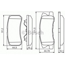 Колодки гальмівні (задні) Mitsubishi Outlander 06-12/Pajero 90-/Peugeot 4007/4008 07-