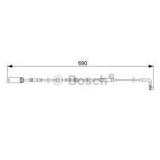 Датчик зносу гальмівних колодок (передніх) (R) BMW 5 (E60/E61) 04-10 (L=690mm)