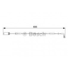 Датчик зносу гальмівних колодок (передніх) BMW 1 (E81/E82/E87)/E88)/3(E90/E91/E92/E93) 04-13 (695mm)