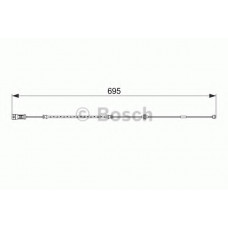 Датчик зносу гальмівних колодок (передніх) Opel Vectra C 02- (L=695mm)