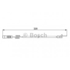 Датчик зносу гальмівних колодок (задніх) MB ML (W163) 98-05 (L=320mm)