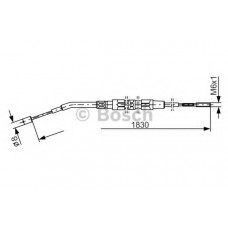 Трос ручника (задній) BMW 3 (E30) 82-91 (1830mm)